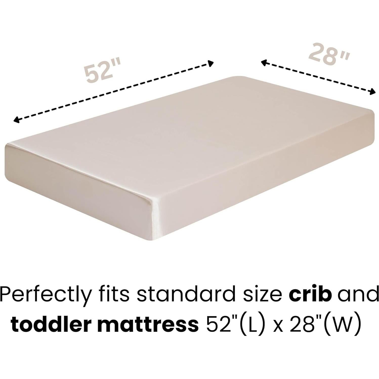 Sábanas de Cuna de Satén SnoozyBean - 2 Piezas Neutras 132x71cm