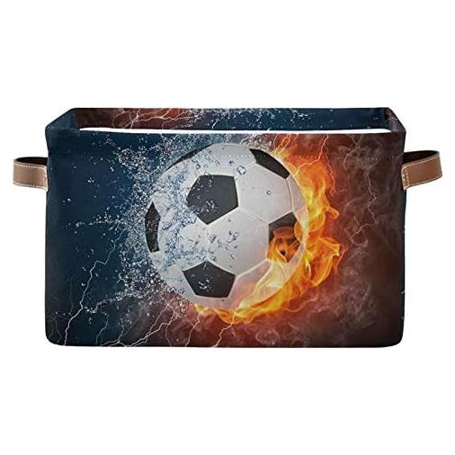 Canasta de Almacenamiento Plegable AUUXVA 38x28x24 cm Fútbol