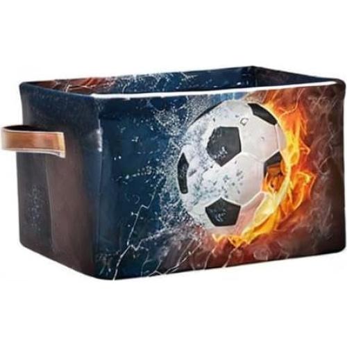 Canasta de Almacenamiento Plegable AUUXVA 38x28x24 cm Fútbol