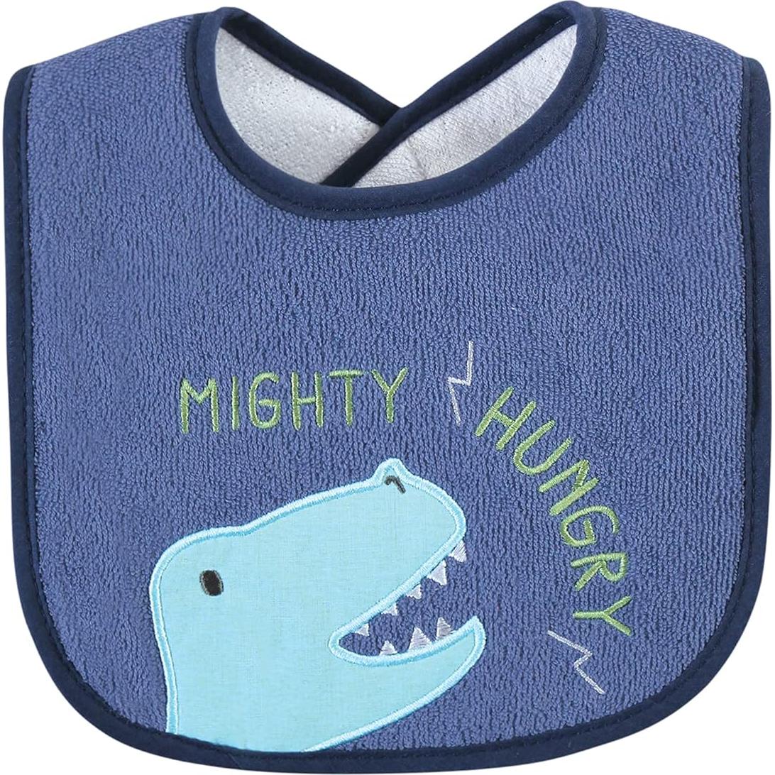 Baberos Unisex Hudson Baby Algodón Terry Relleno Fibra Dino