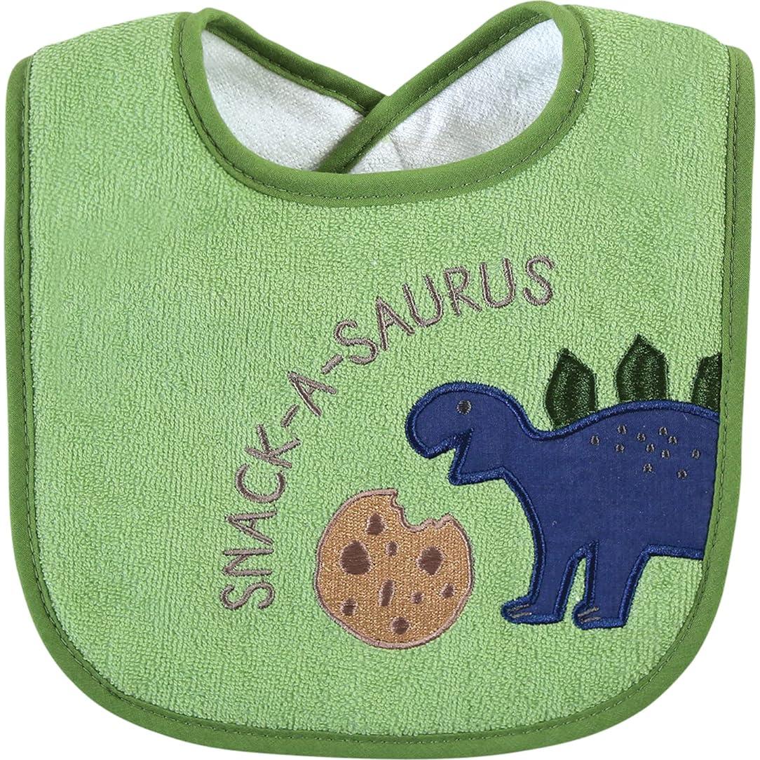 Baberos Unisex Hudson Baby Algodón Terry Relleno Fibra Dino