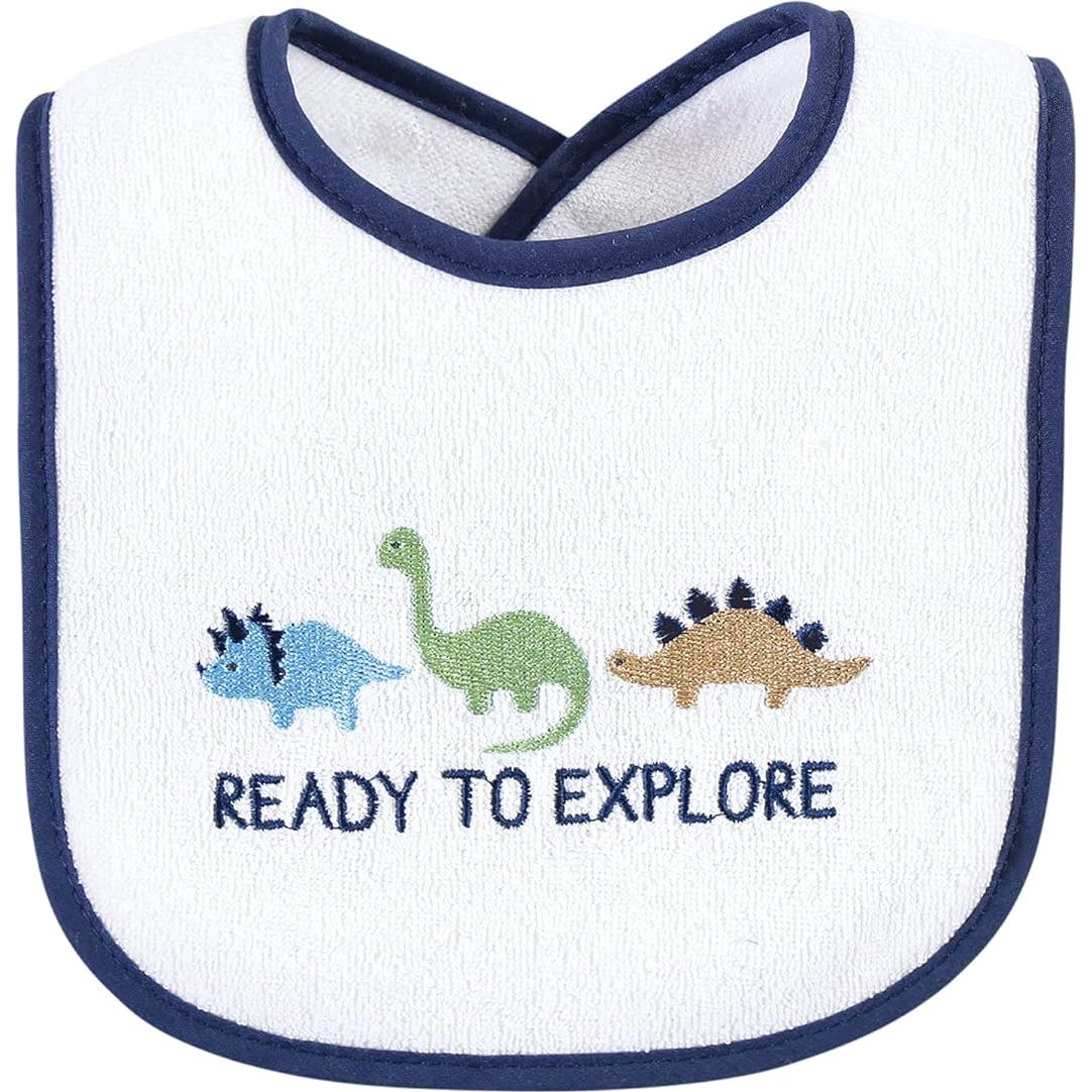 Baberos Unisex Hudson Baby Algodón Terry Relleno Fibra Dino