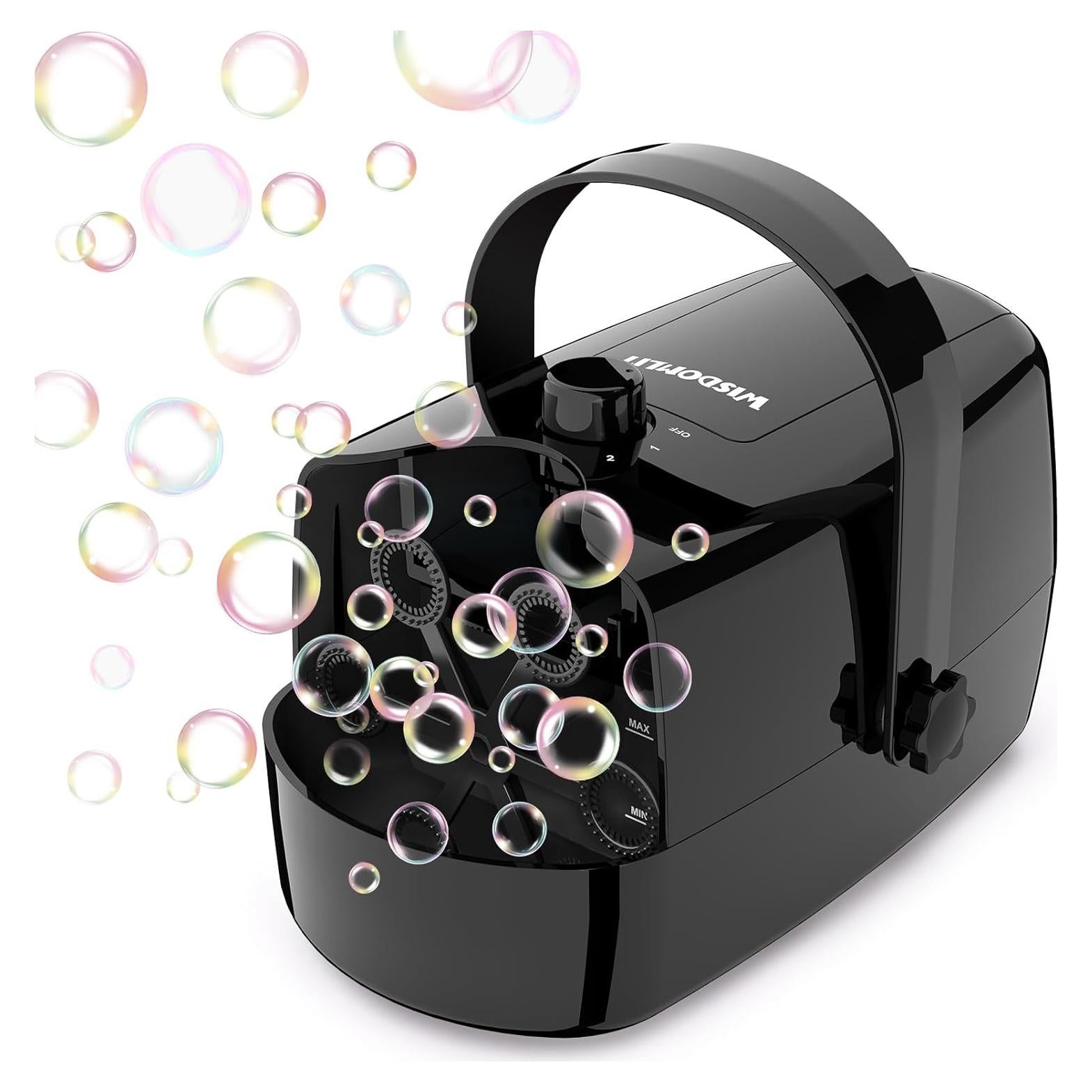 Máquina de Burbujas 3 en 1 Wisdomlit con 3 Varitas 8000+ Burbujas