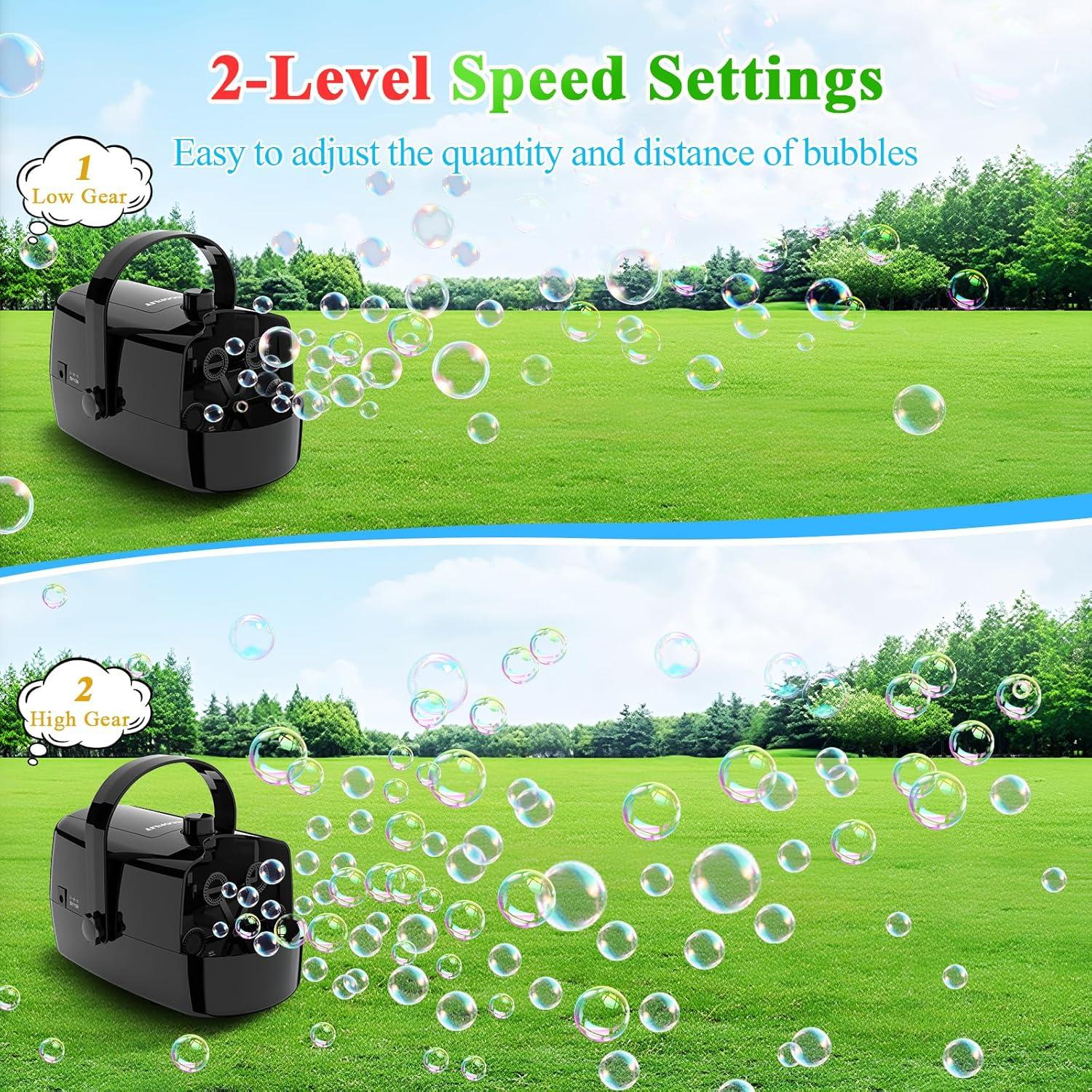 Máquina de Burbujas 3 en 1 Wisdomlit con 3 Varitas 8000+ Burbujas