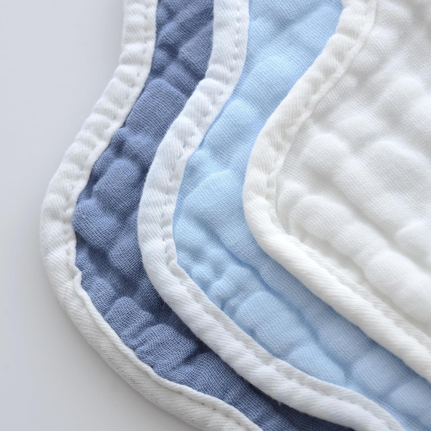 Baberos de Muselina MUKIN para Bebés - Paquete de 6 Ajustables