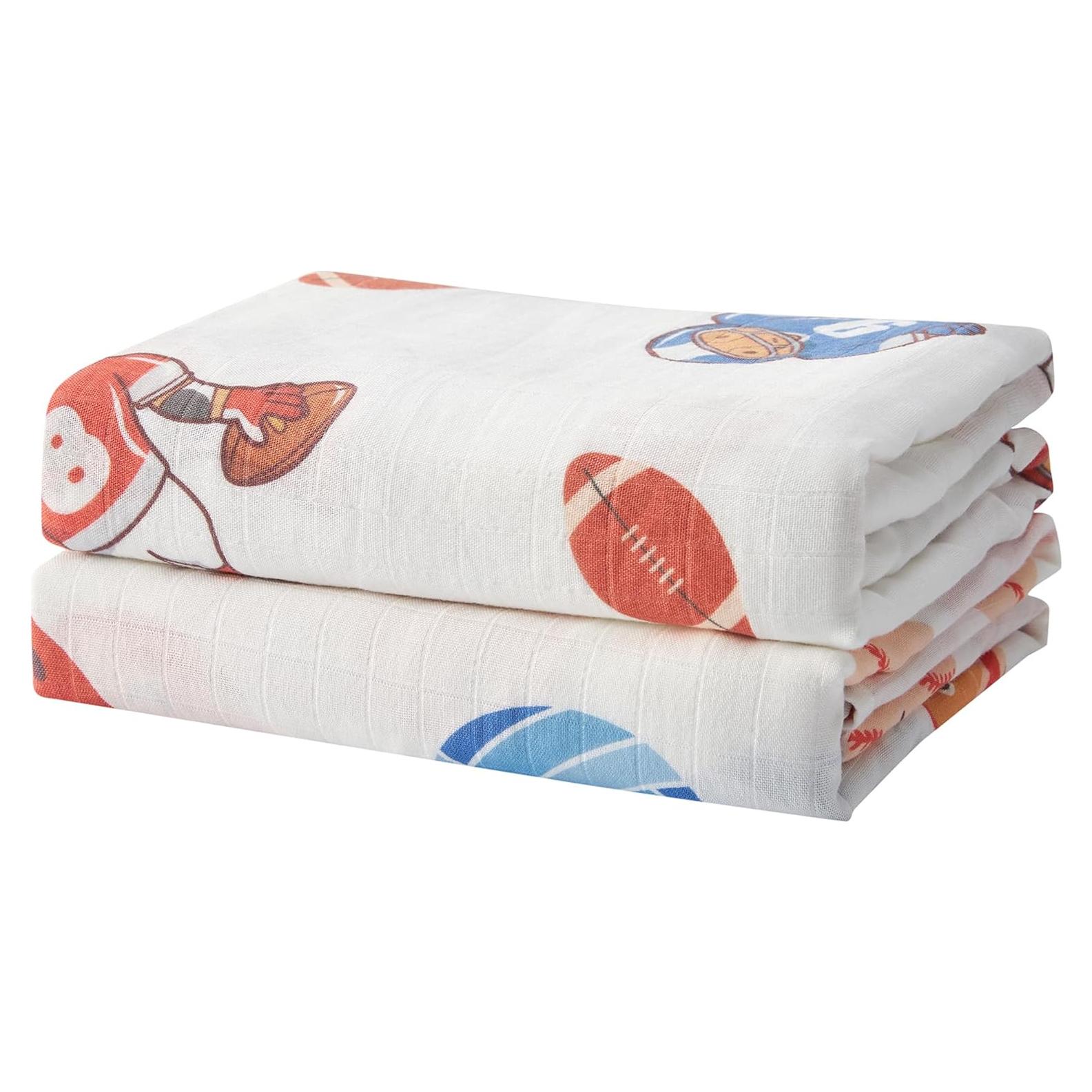 Mantas de Muselina IBESTOPIA 2 Unidades 120x120 cm Juegos de Pelota