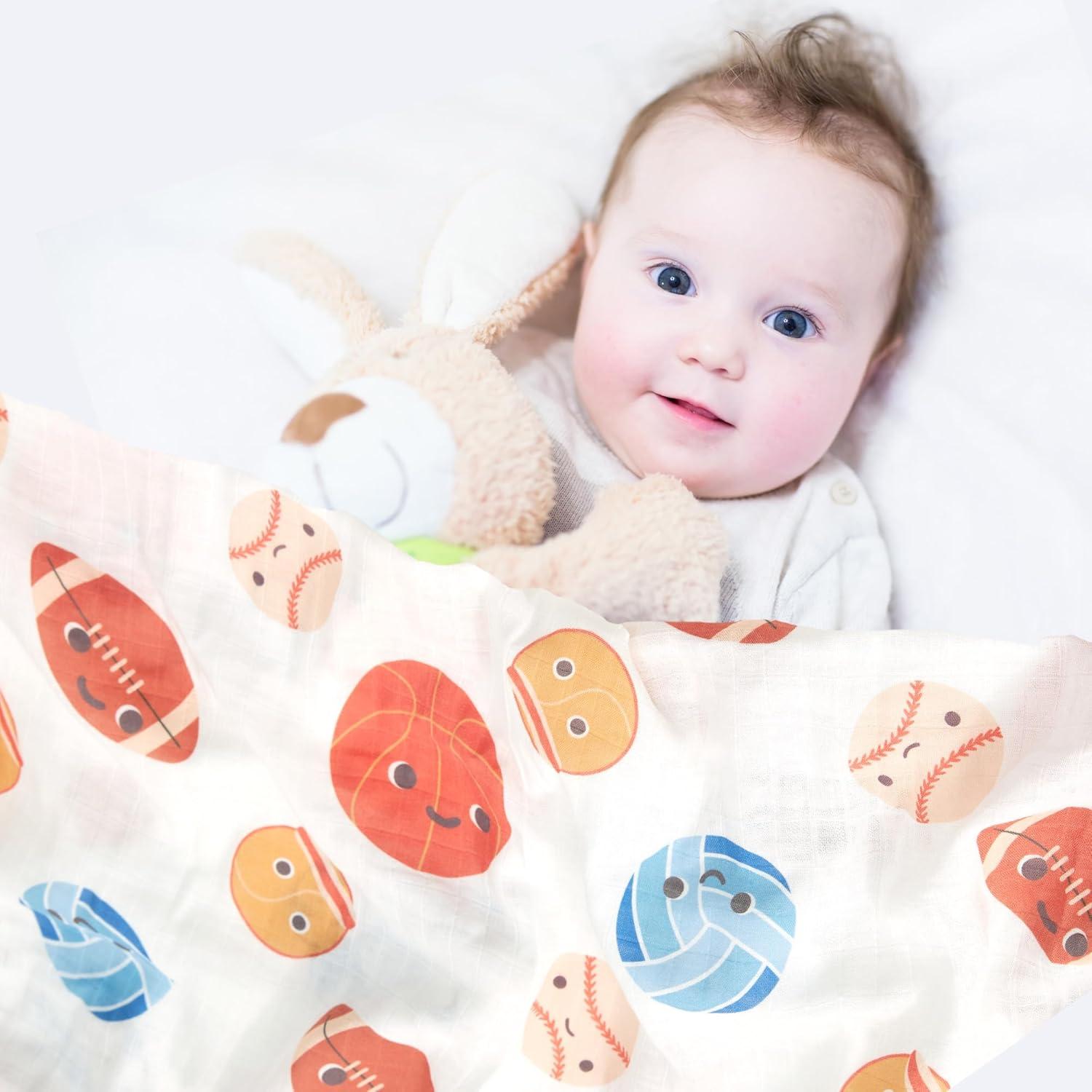 Mantas de Muselina IBESTOPIA 2 Unidades 120x120 cm Juegos de Pelota