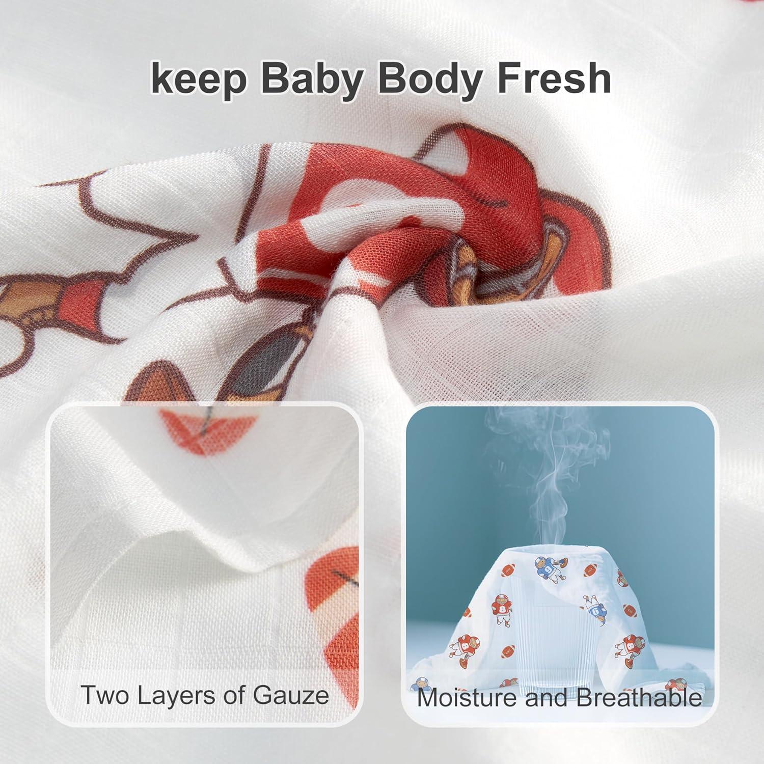 Mantas de Muselina IBESTOPIA 2 Unidades 120x120 cm Juegos de Pelota