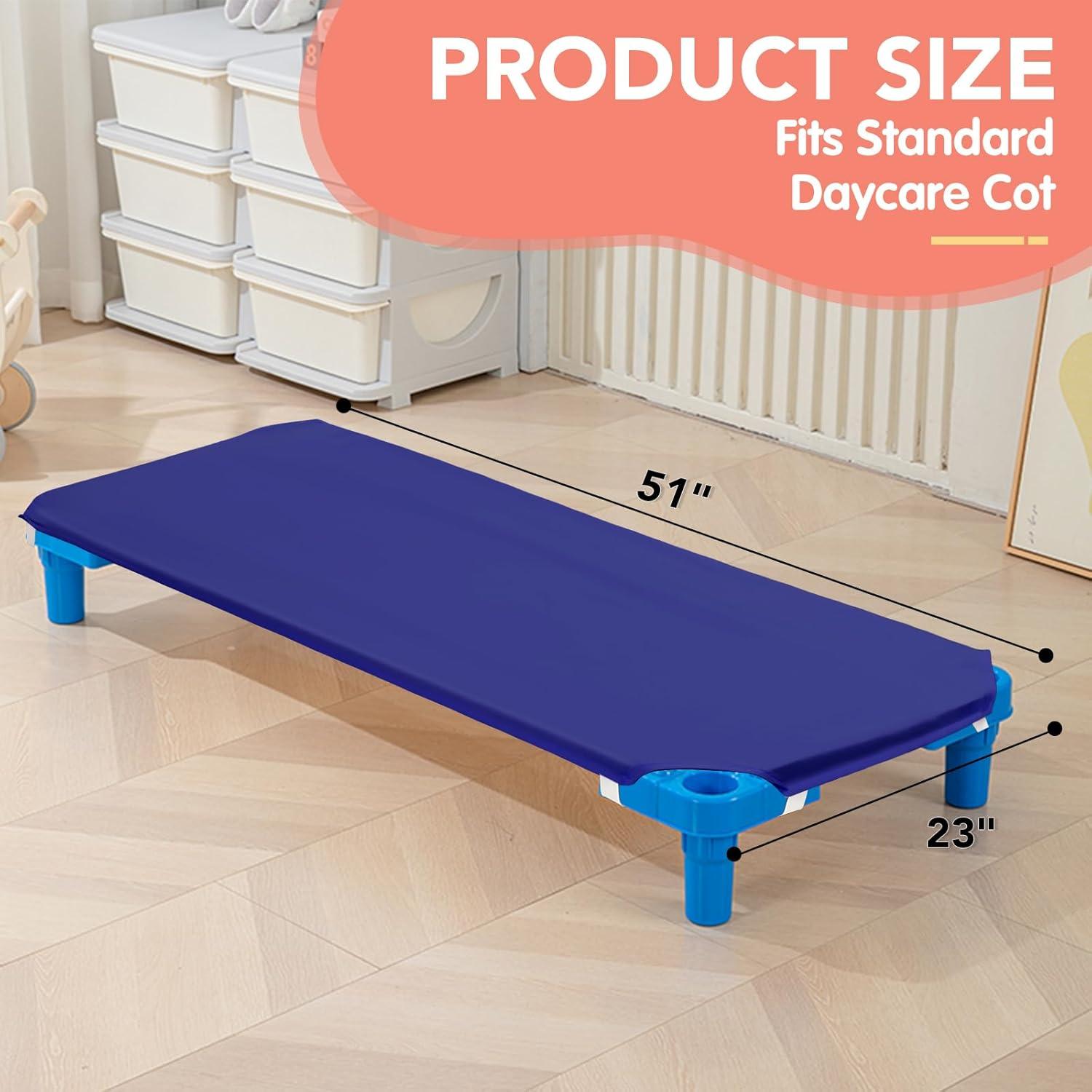 Sábanas para Cuna de Guardería RowinsyDD 58x130 cm Azul 2 Pcs