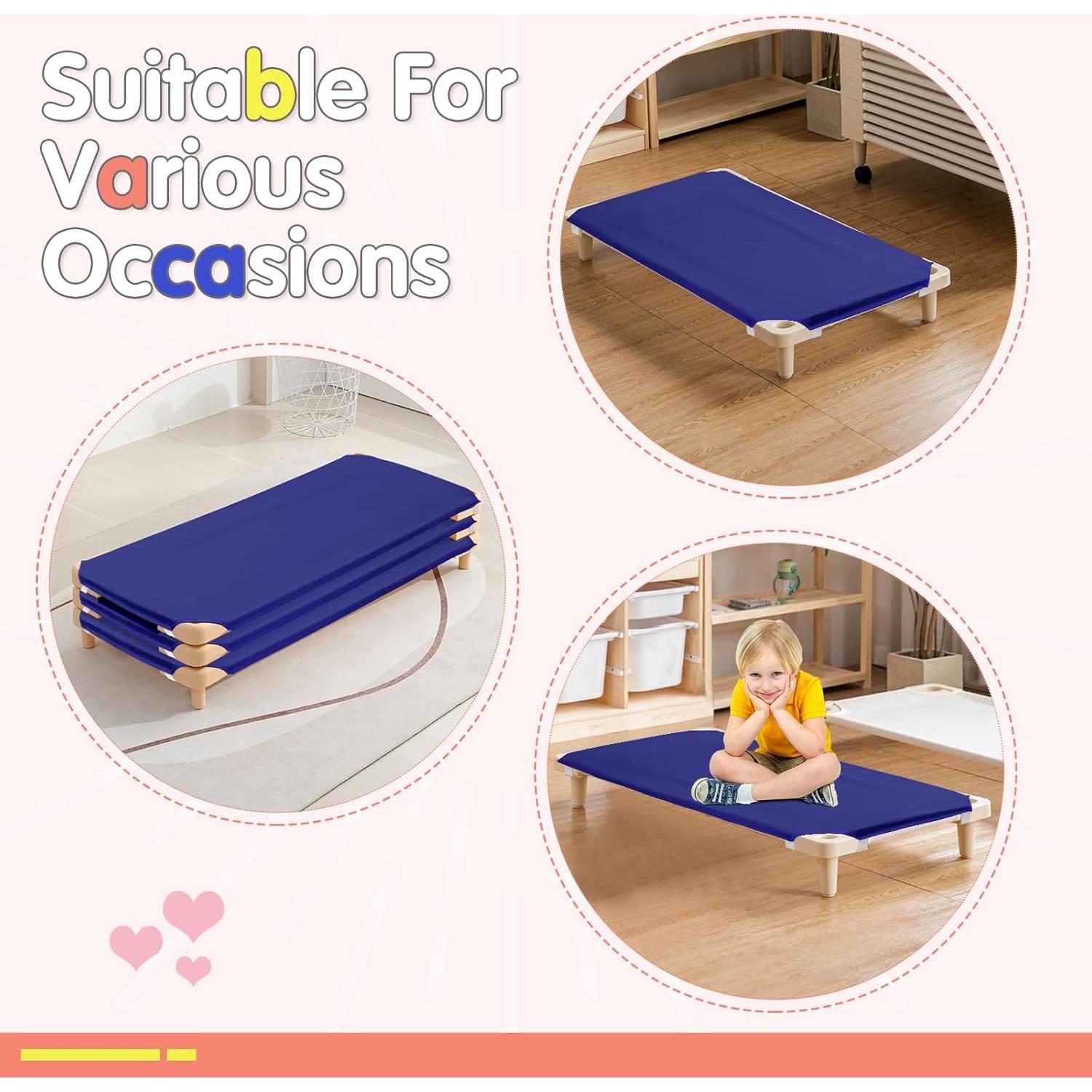 Sábanas para Cuna de Guardería RowinsyDD 58x130 cm Azul 2 Pcs