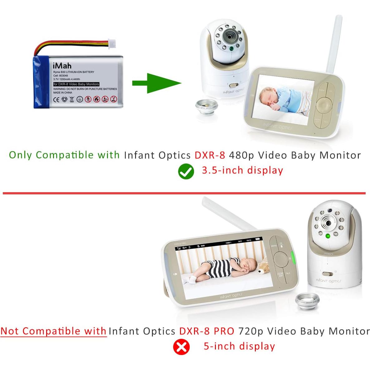 Batería de litio recargable iMah para monitor Infant Optics DXR-8