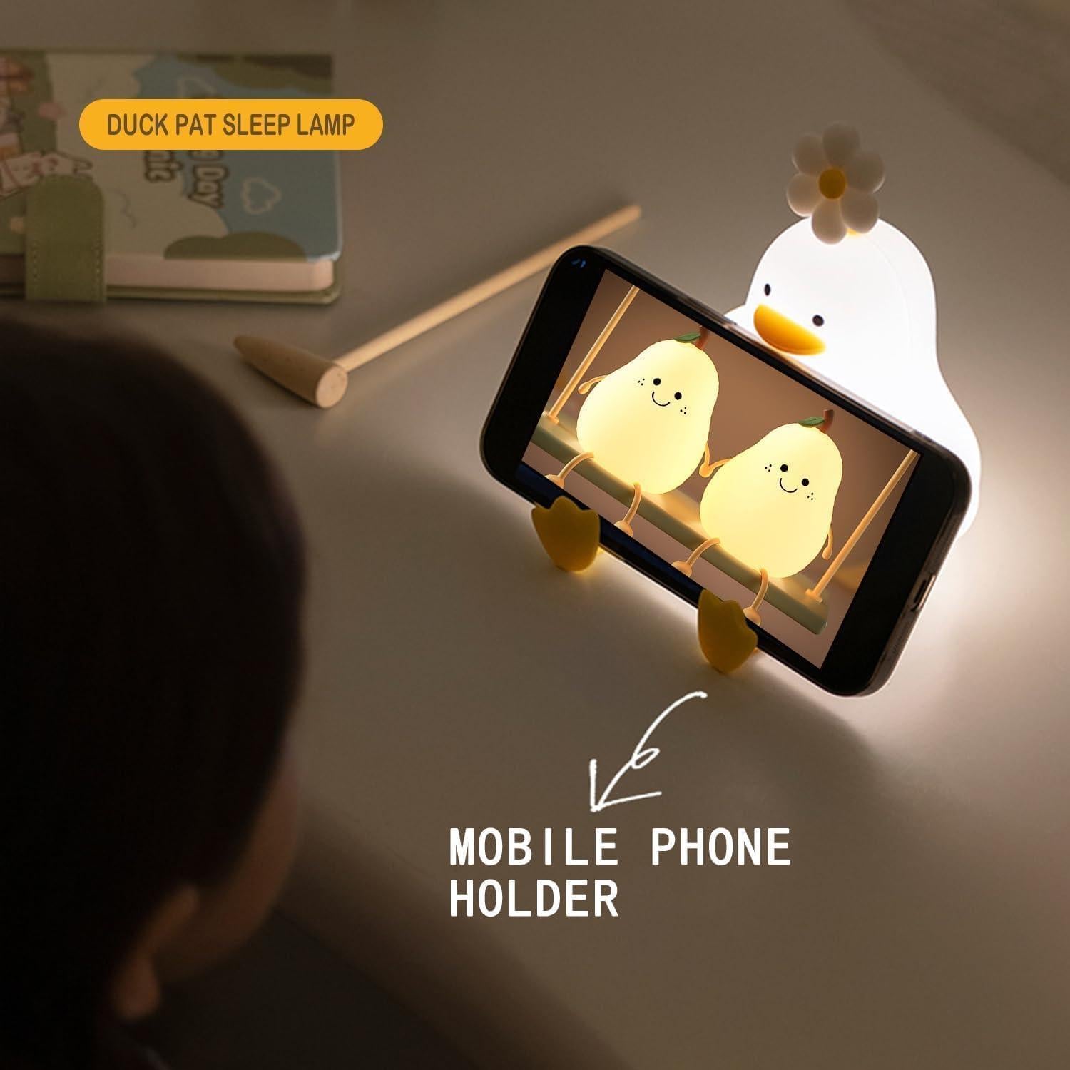 Lámpara Nocturna Pato Flor Icotoibabie Regulable 3 Niveles