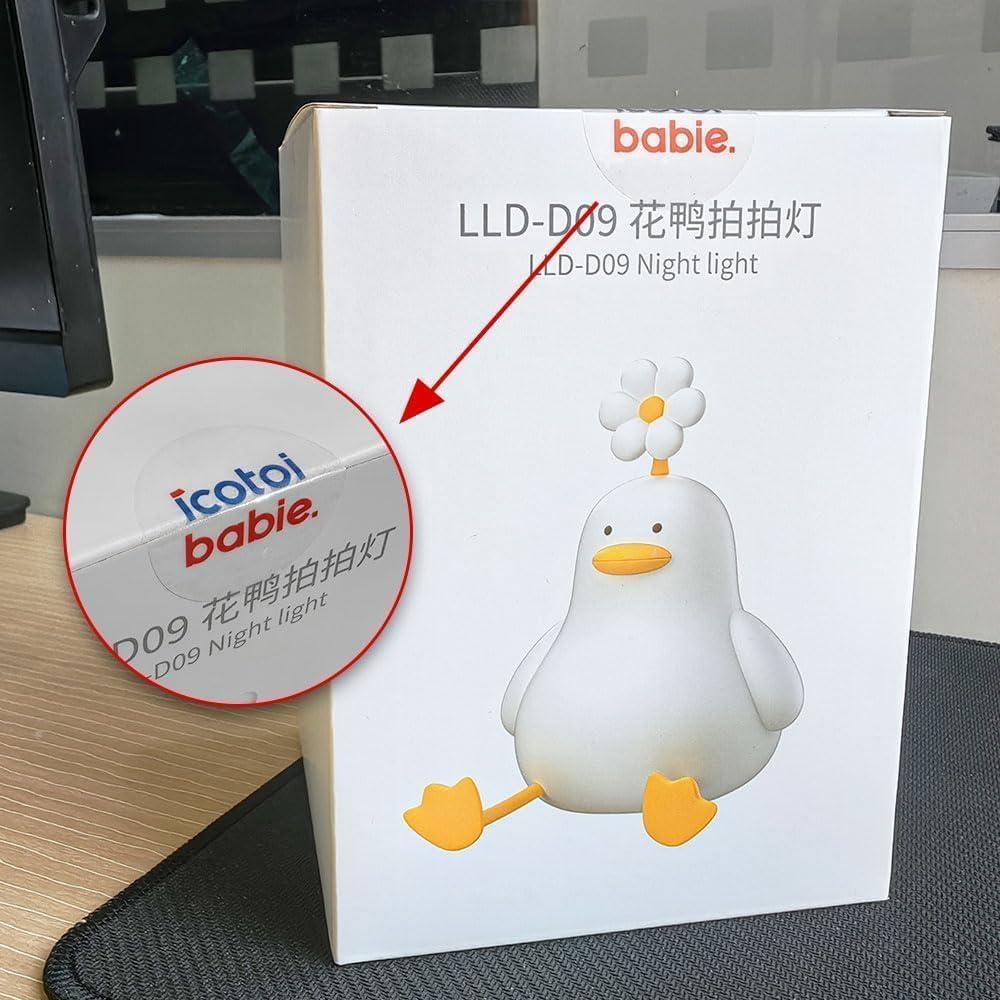 Lámpara Nocturna Pato Flor Icotoibabie Regulable 3 Niveles