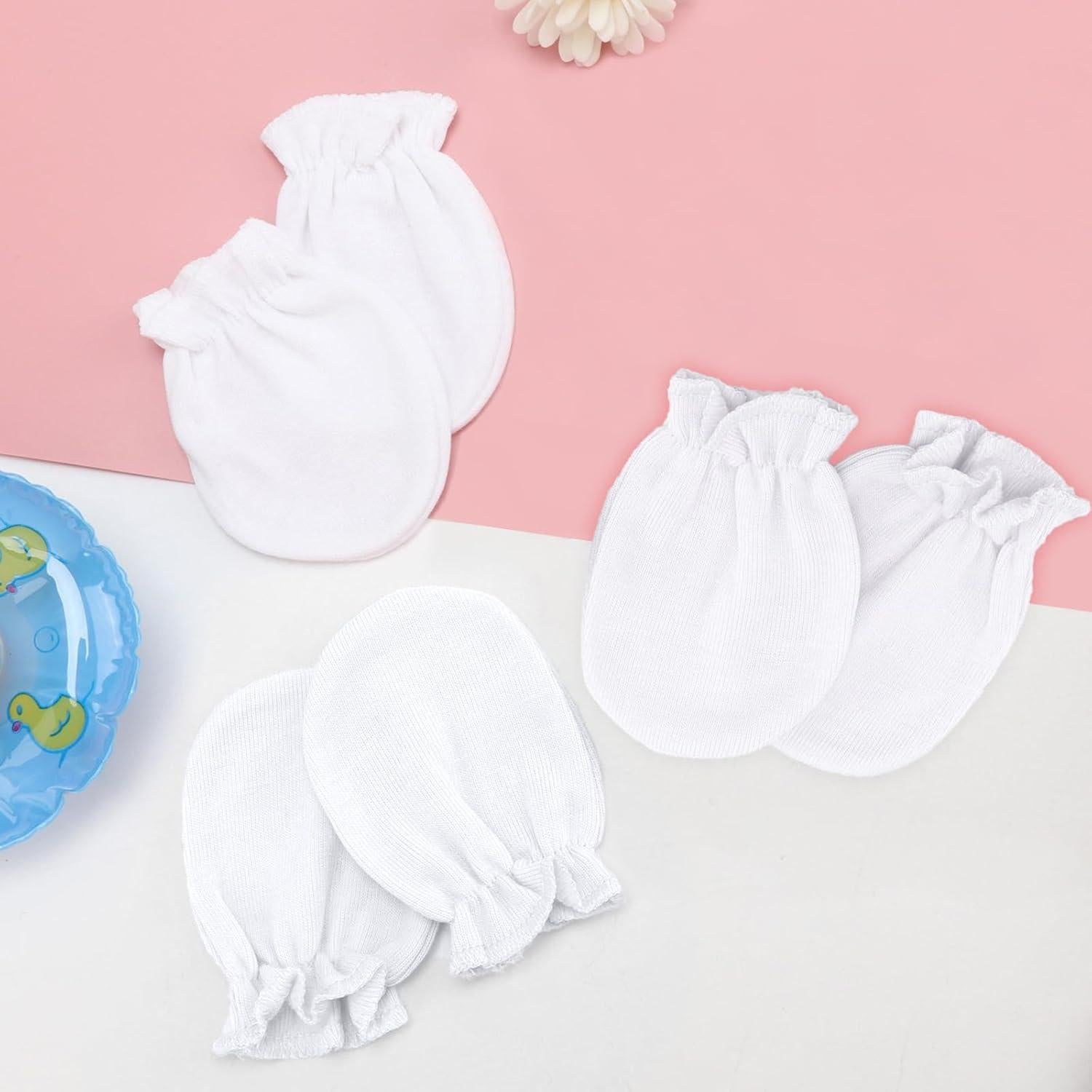 Manoplas para Bebés Recién Nacidos AQOKKA Algodón Orgánico 0-6 Meses