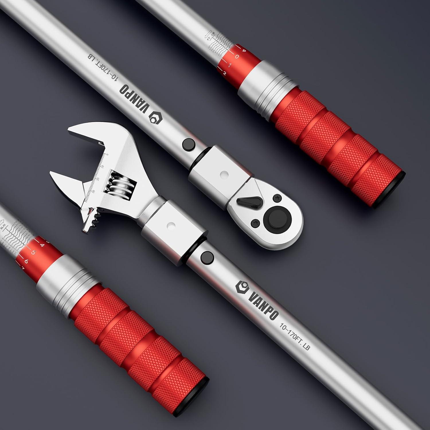 Llave de Torque Ajustable VANPO 1/2 Pulgada 13.6-230.5 Nm