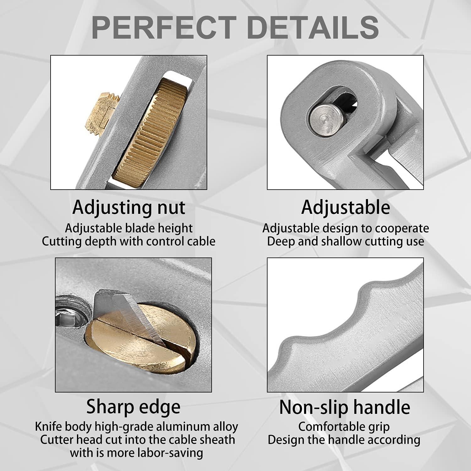 Desforrador de Cable de Fibra Óptica Groword 10-25mm Ajustable