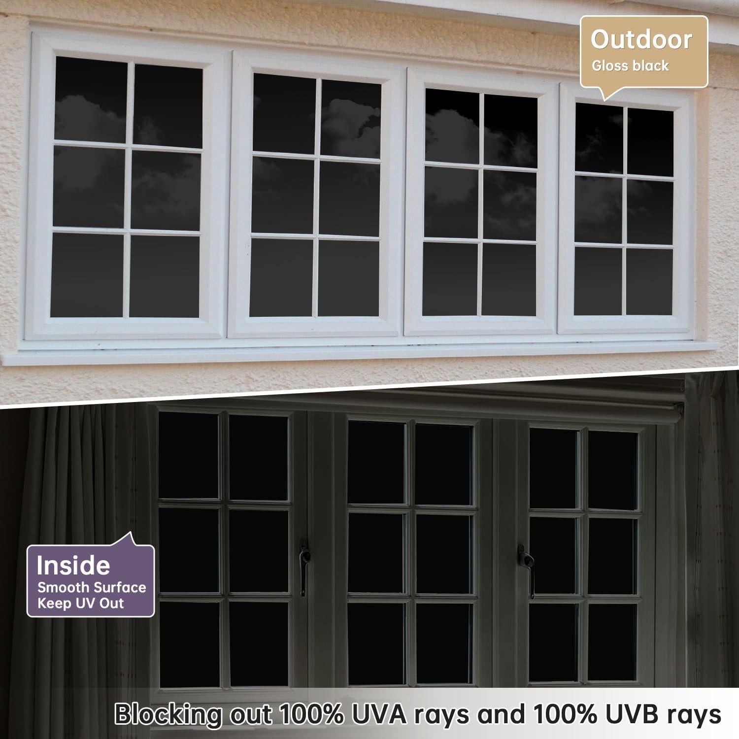 Película de Privacidad DULEIXUFHEE 45cm x 300cm Negra