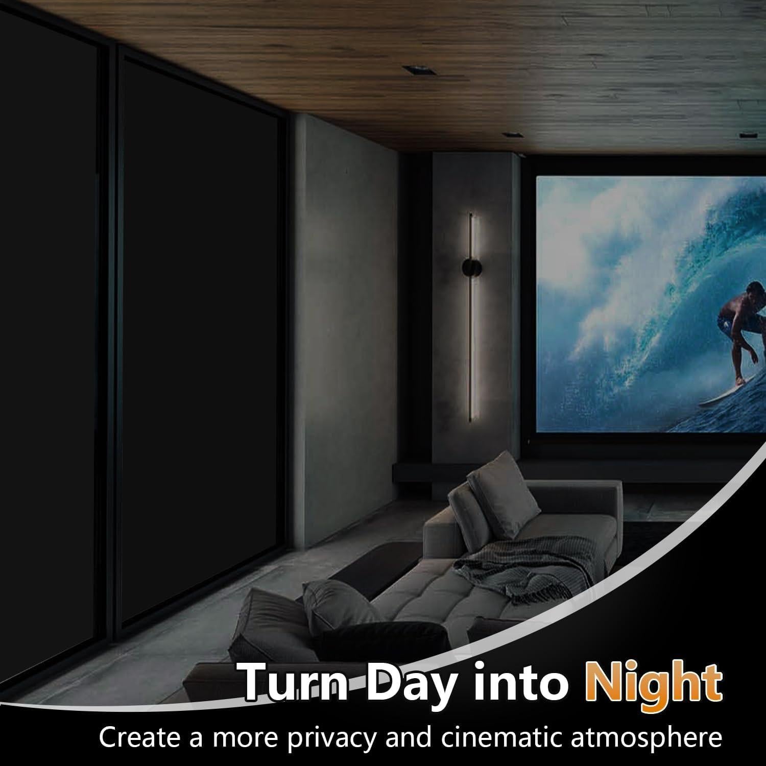 Película de Privacidad DULEIXUFHEE 45cm x 300cm Negra