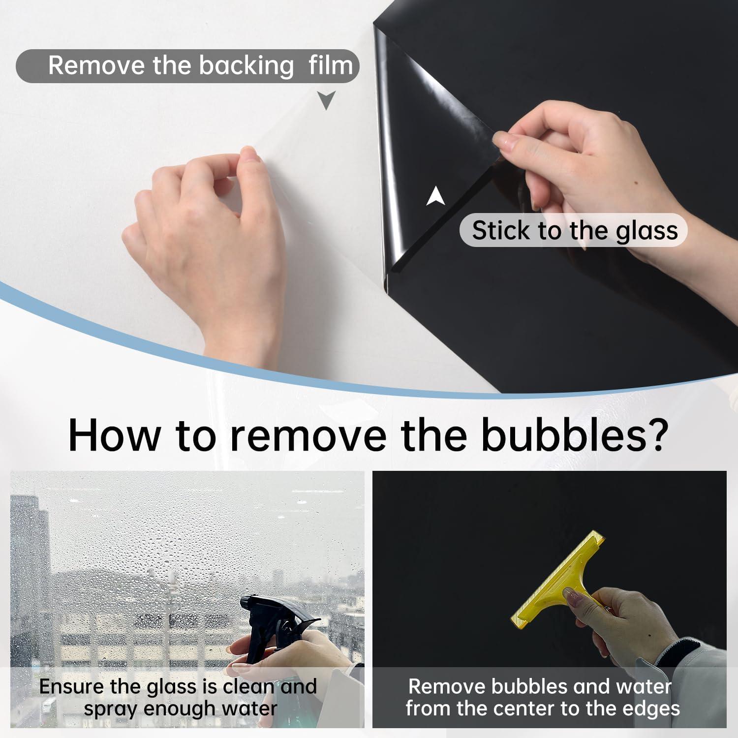 Película de Privacidad DULEIXUFHEE 45cm x 300cm Negra