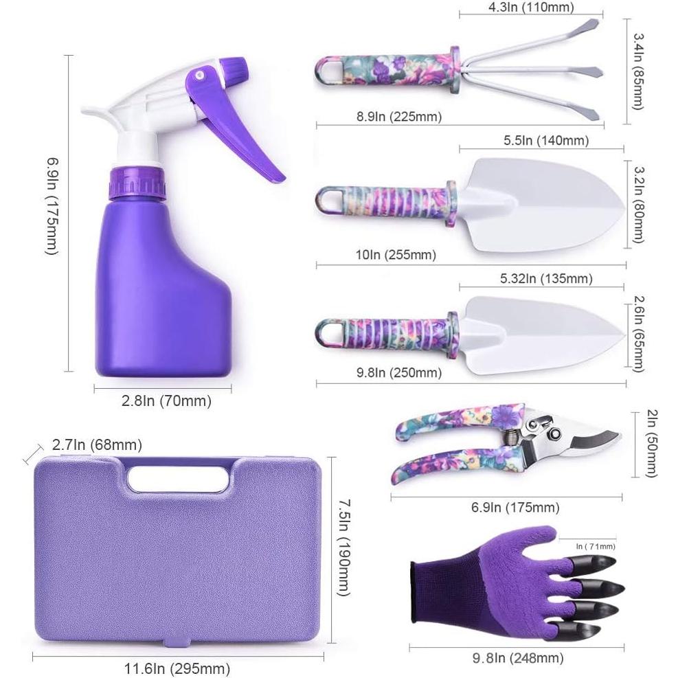 Juego de Herramientas de Jardín 6 Piezas WISDOMLIFE Antideslizante