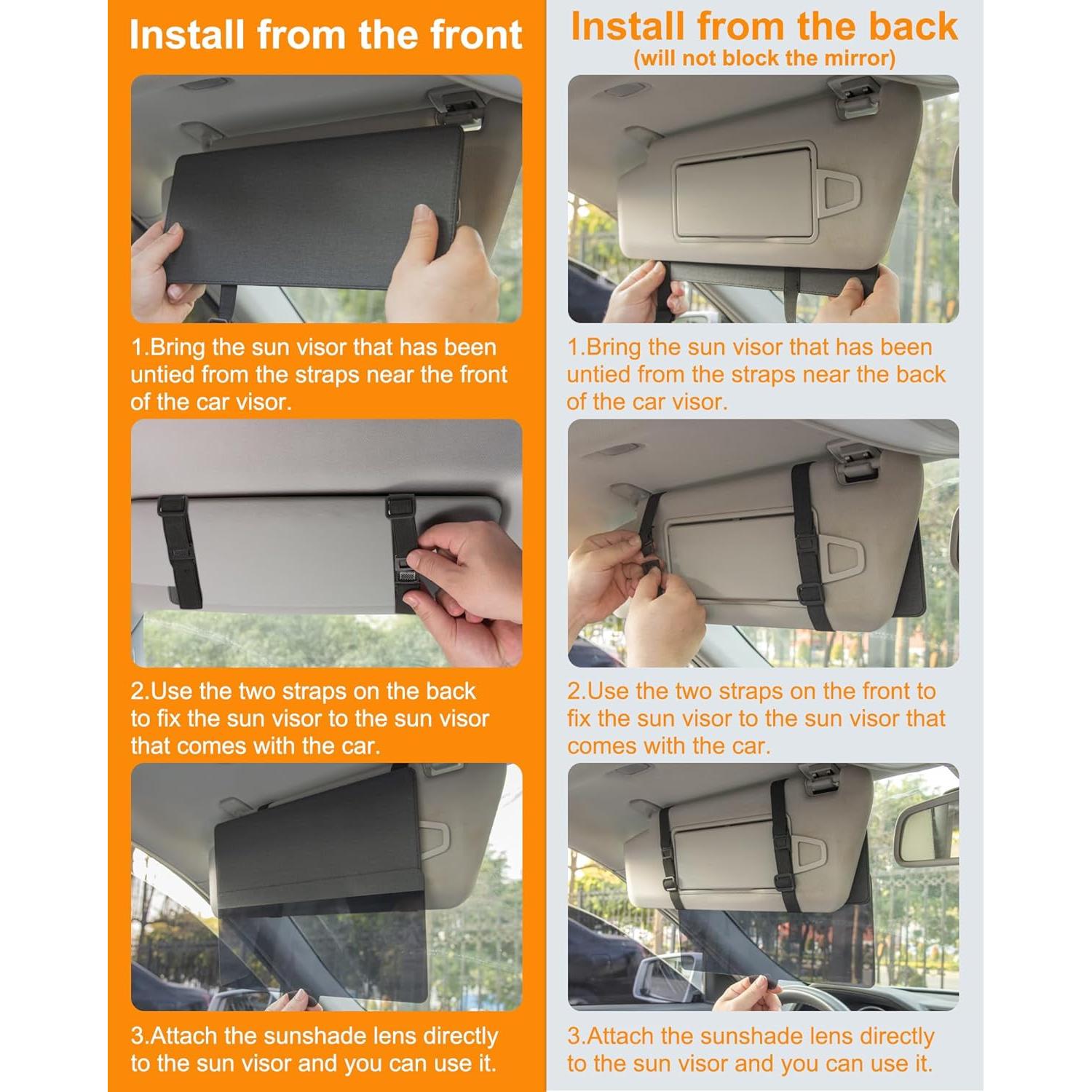 Extensor de Visera Solar MAGTSMEI Negro, Anti-Deslumbrante