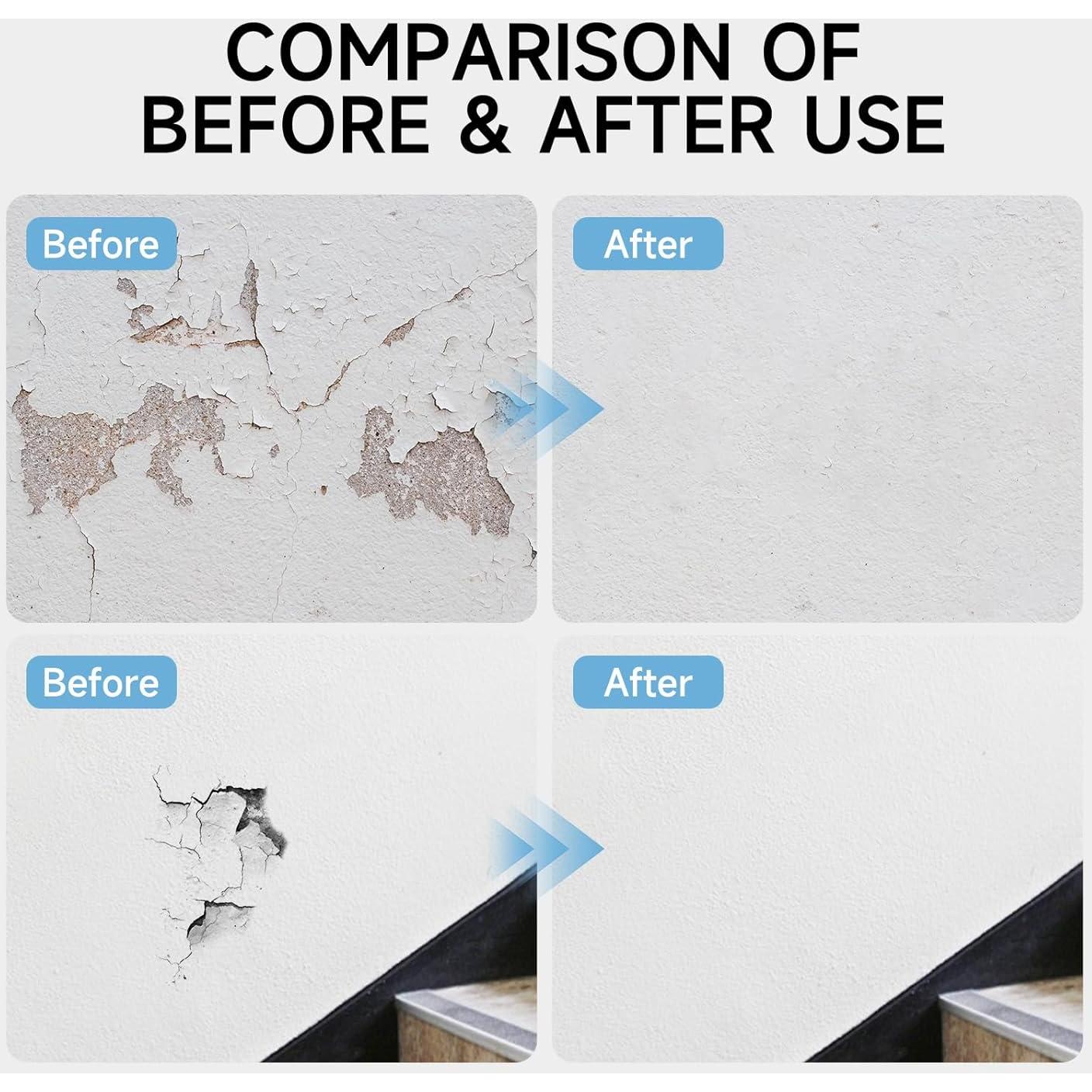 Kit de Reparación de Paredes Mollor 1kg - Masilla y Raspador