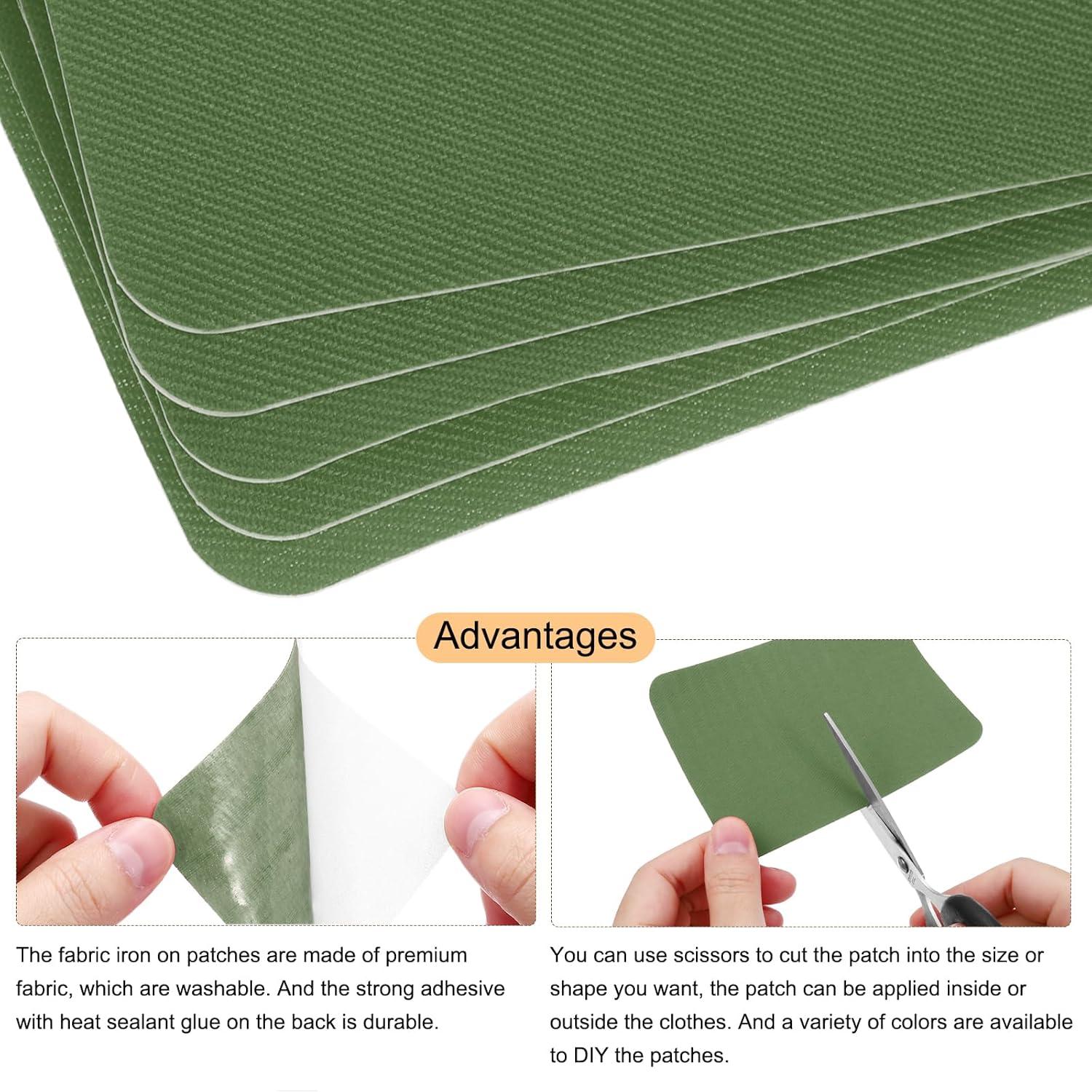 Parches Termoadhesivos MECCANIXITY 6 Pcs Verde Militar 10.5x7.5cm