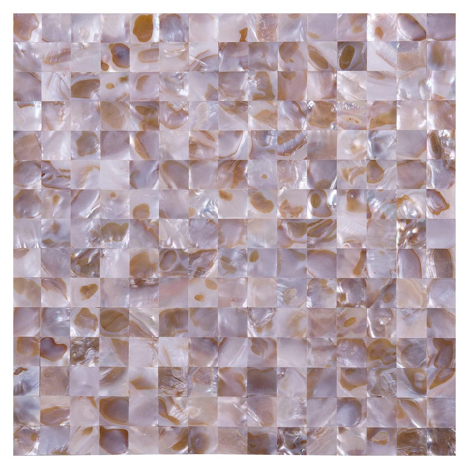 Mosaico de Concha de Madreperla MOP 30.48x30.48cm Colorido