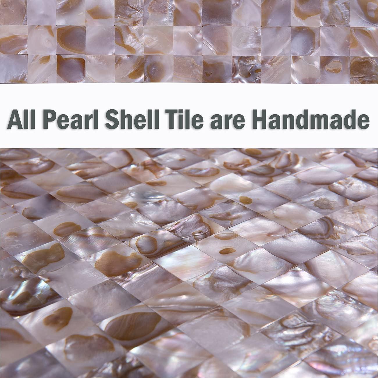 Mosaico de Concha de Madreperla MOP 30.48x30.48cm Colorido