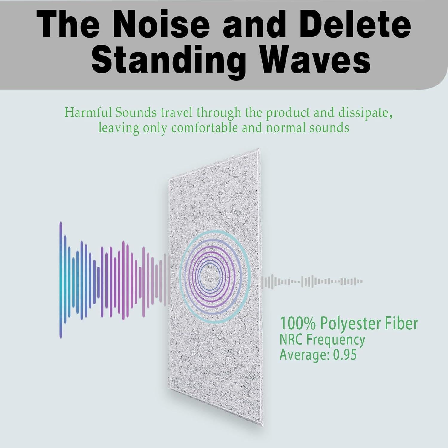 Paquete de 6 Paneles Acústicos ENSEPST 40x80 cm Gris Plateado