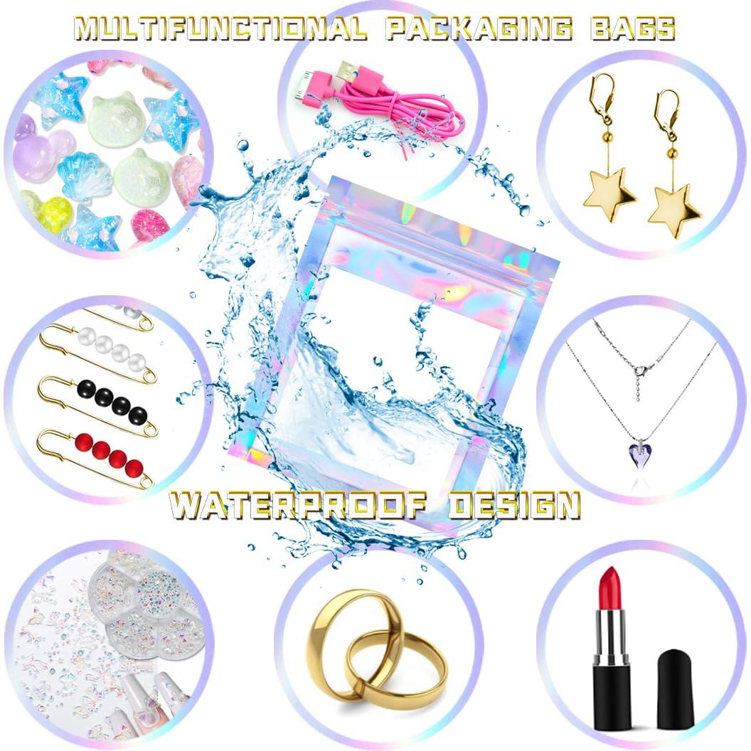 Set 200 Bolsas Empaque Uñas Holográficas SUEolmo Pequeña