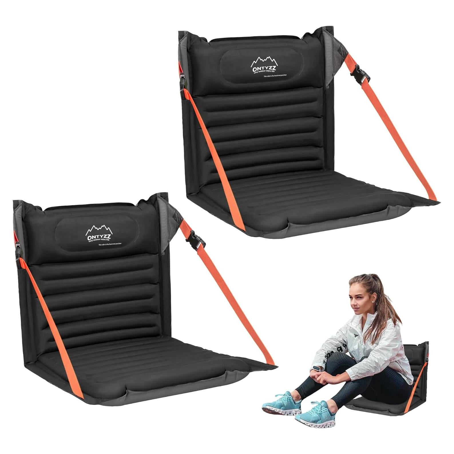 Asientos Inflables Portátiles ONTYZZ con Respaldo - Paquete de 2