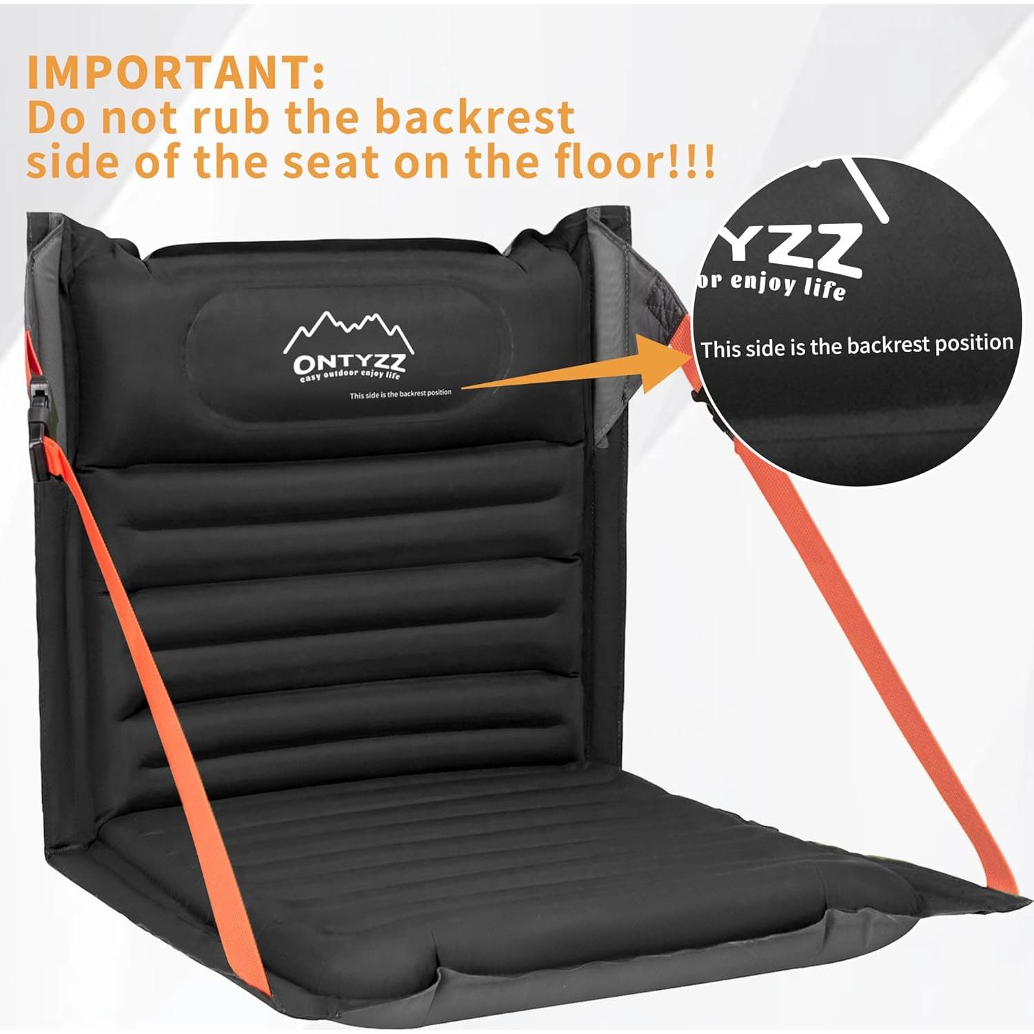Asientos Inflables Portátiles ONTYZZ con Respaldo - Paquete de 2