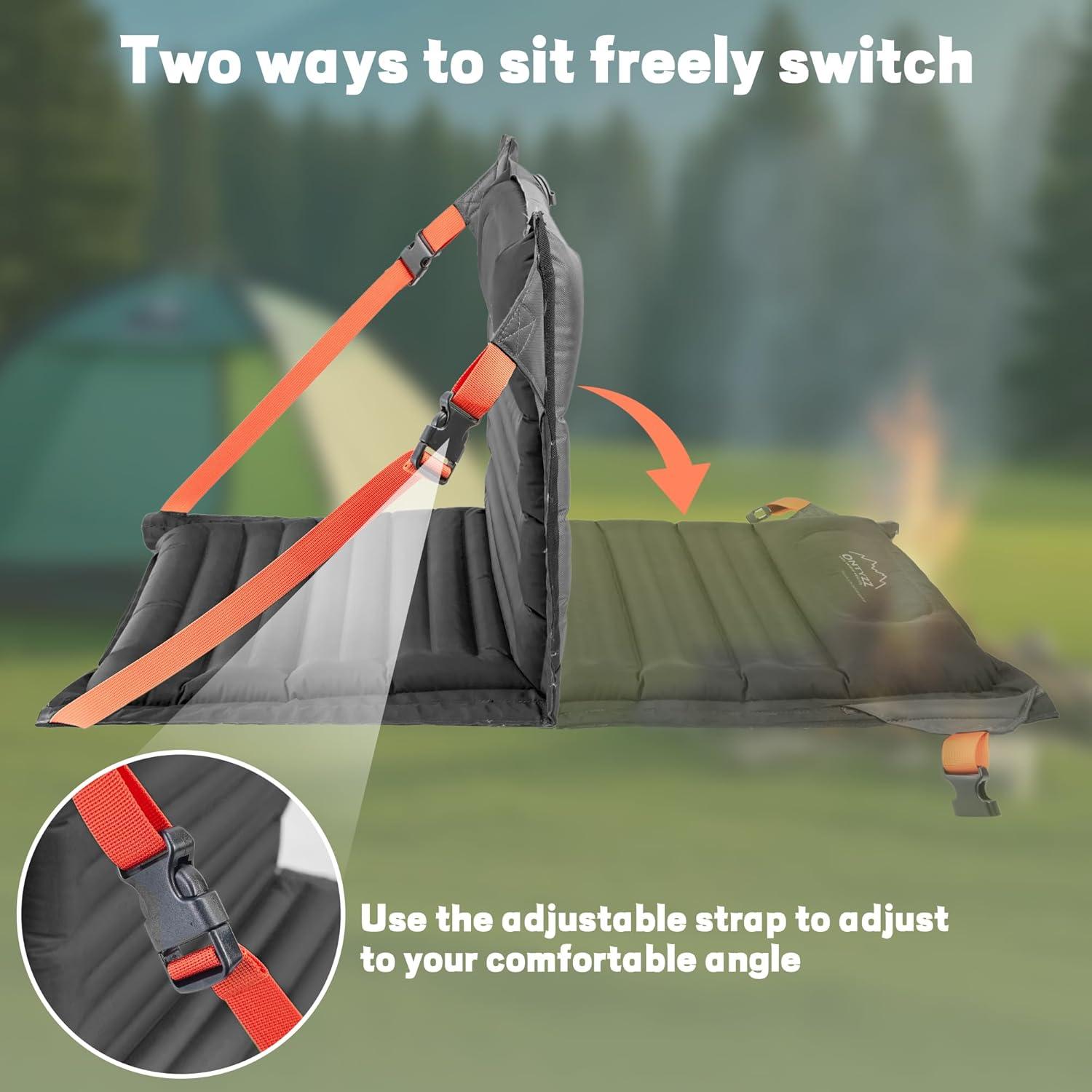 Asientos Inflables Portátiles ONTYZZ con Respaldo - Paquete de 2