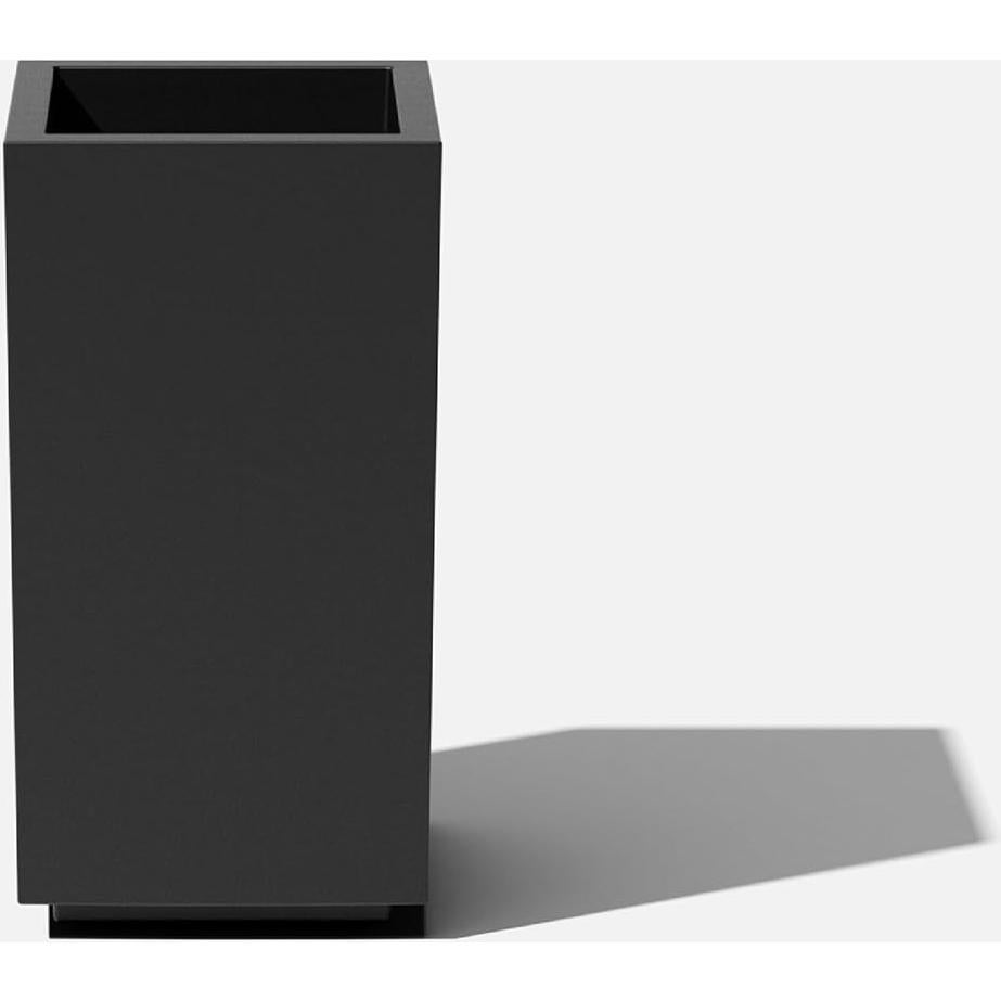 Macetero Pedestal Veradek Block 66 cm Alto Negro Moderno