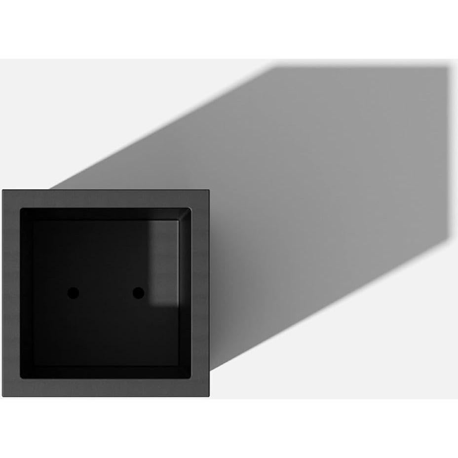 Macetero Pedestal Veradek Block 66 cm Alto Negro Moderno