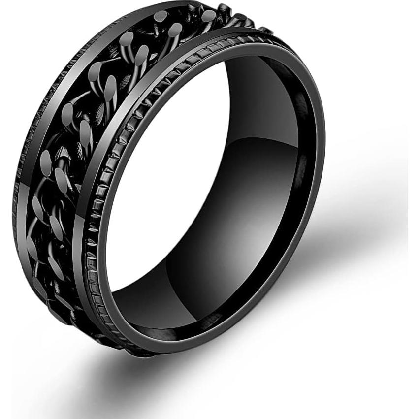 Anillo Giratorio de Acero Inoxidable 8mm para Alivio de Estrés