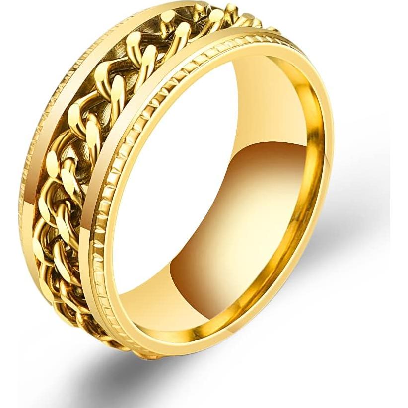 Anillo Giratorio de Acero Inoxidable 8mm para Alivio de Estrés