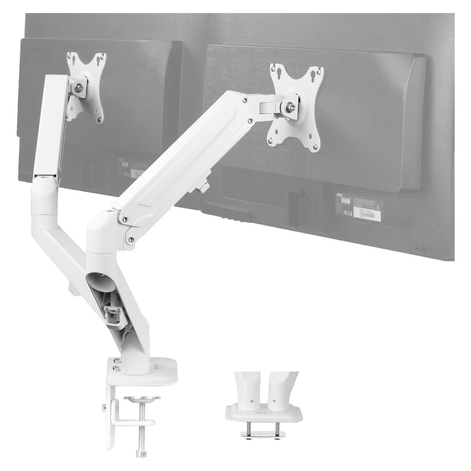 Soporte Articulado Doble Monitor VIVO STAND-V102OW Blanco