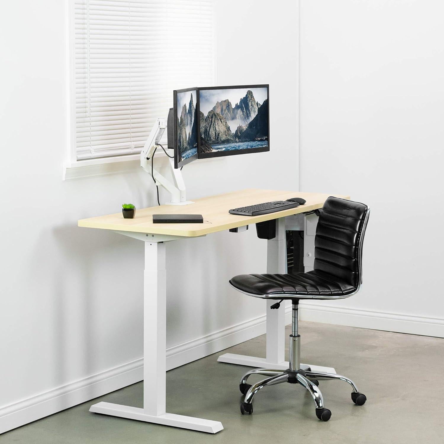 Soporte Articulado Doble Monitor VIVO STAND-V102OW Blanco