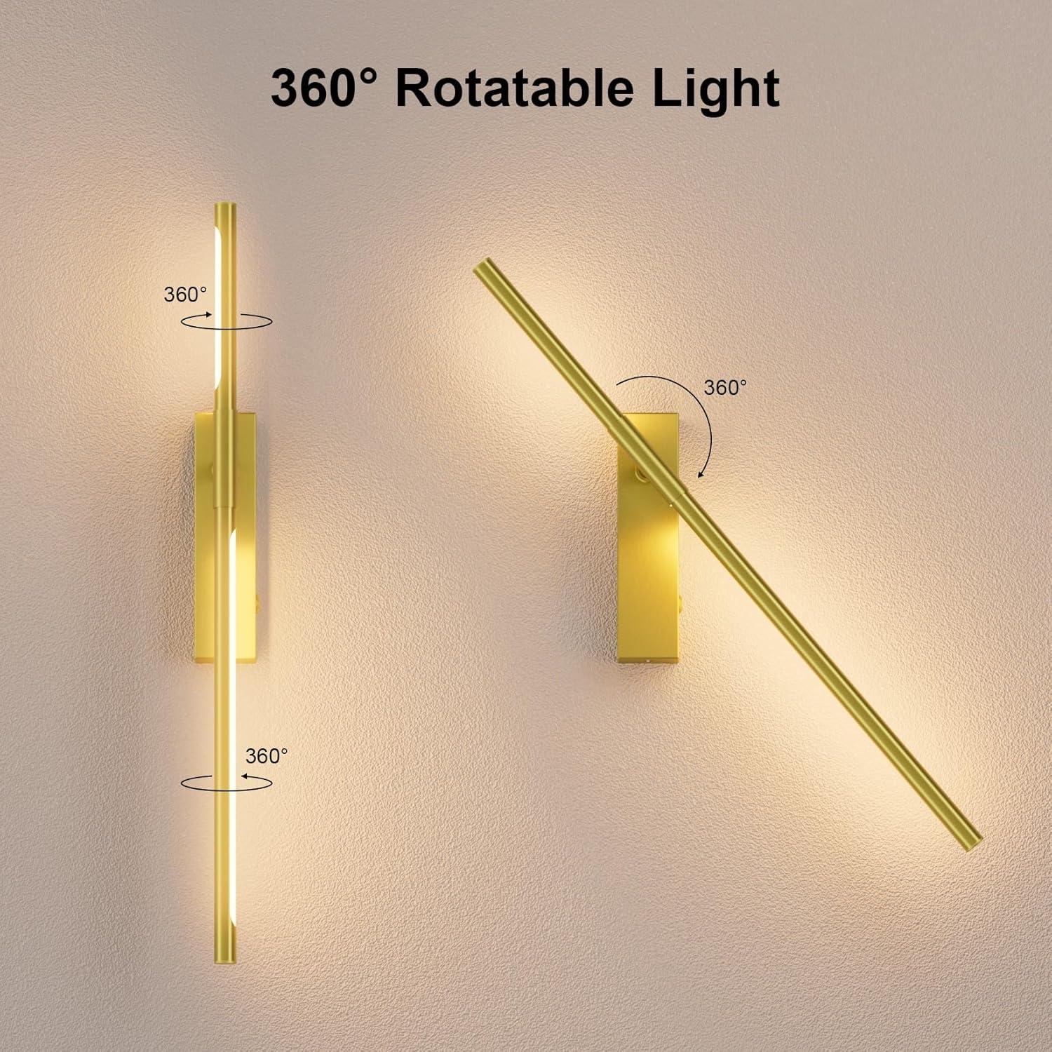 Aplique de Pared LED Recargable Coinmit 42cm Dorado