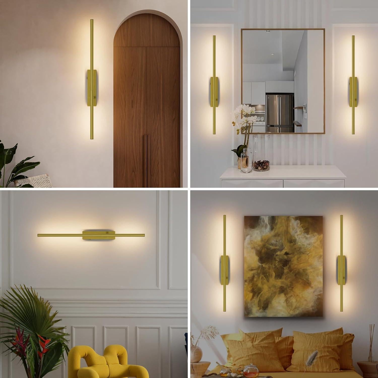 Aplique de Pared LED Recargable Coinmit 42cm Dorado