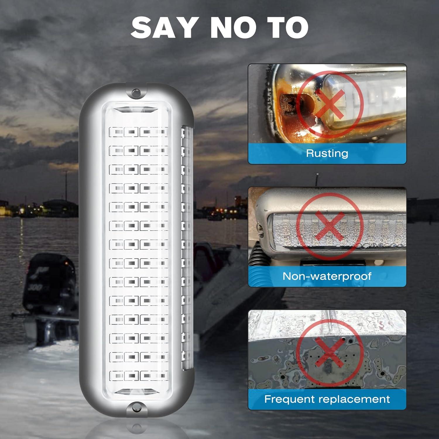 Luces LED Submarinas BASIKER BS4 3000LM IP68 Acero Inoxidable