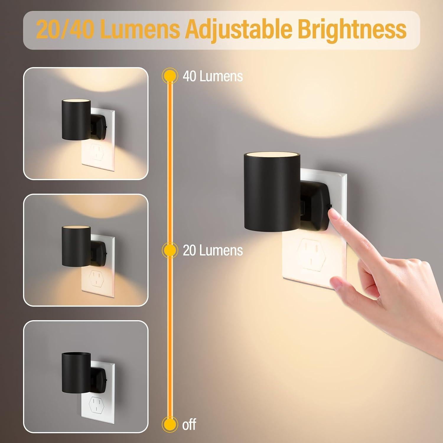 Luz Nocturna NOVELUX 2700K con Sensor Crepúsculo 2 Paquete