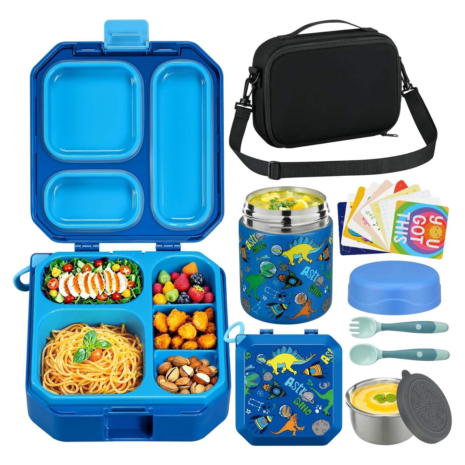 Caja de Almuerzo Bento Itslife Niños 5 Compartimentos Dinosaurios