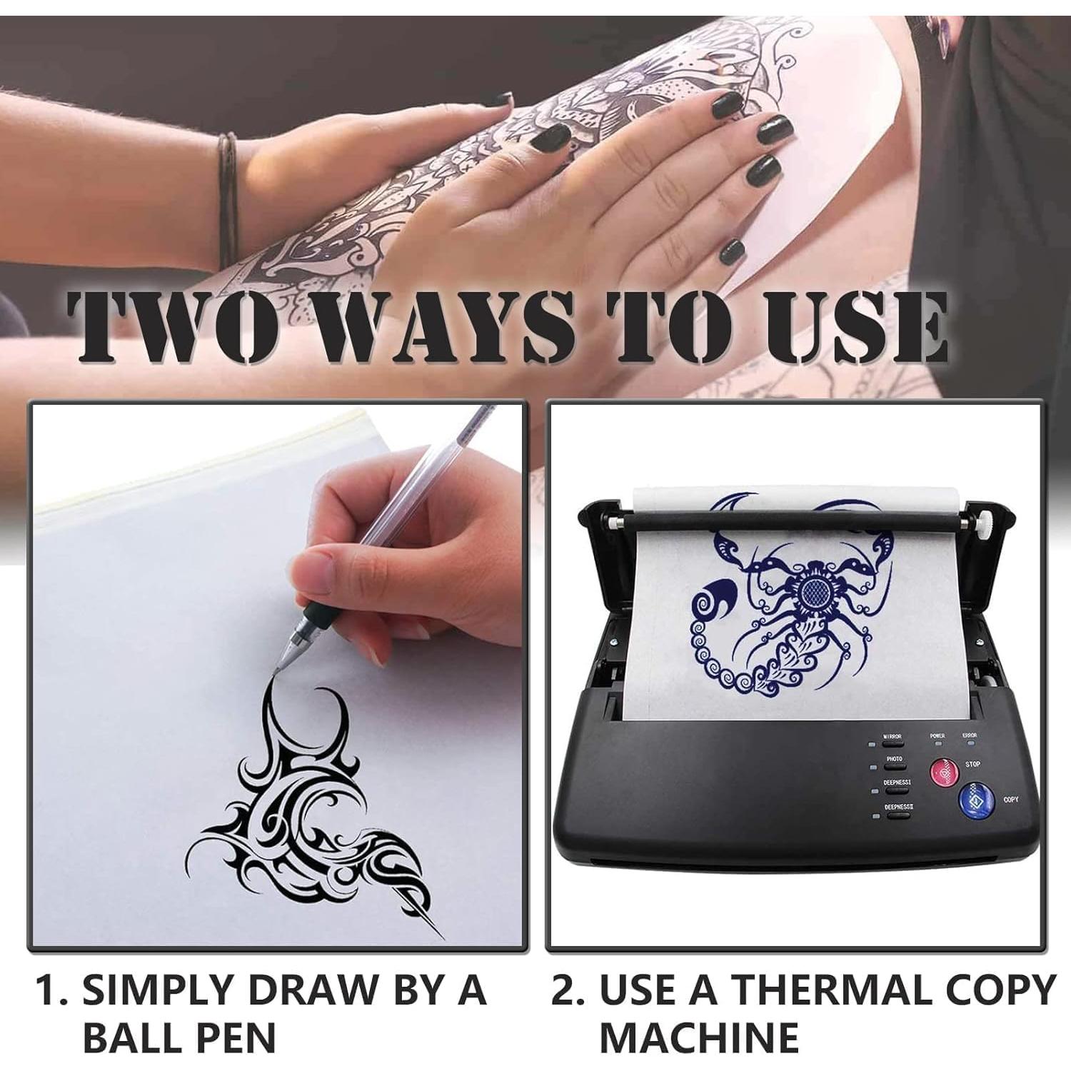 Papel de Transferencia para Tatuajes Beoncall 35 Pcs A4 4 Capas