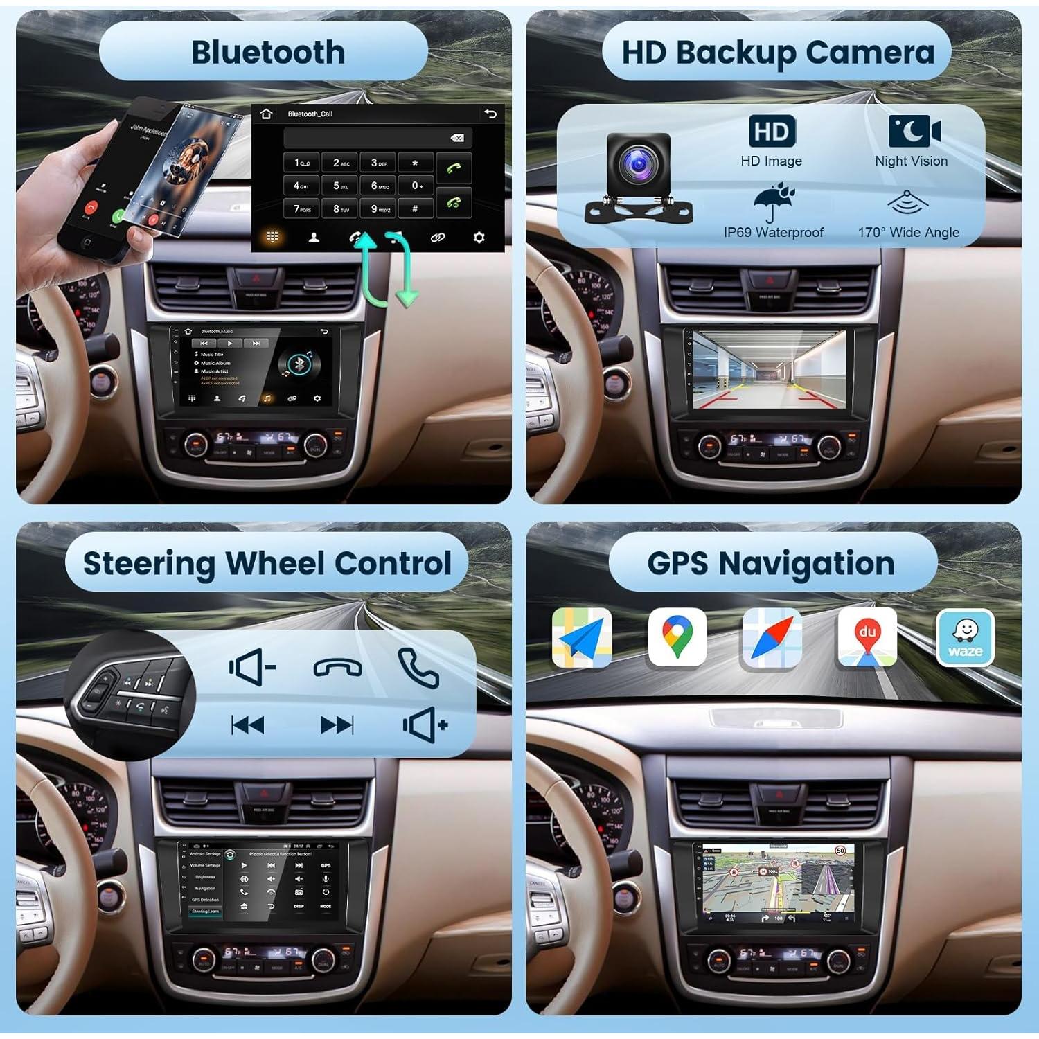 Estéreo de Radio Podofo para Nissan Altima 2013-2018 9"