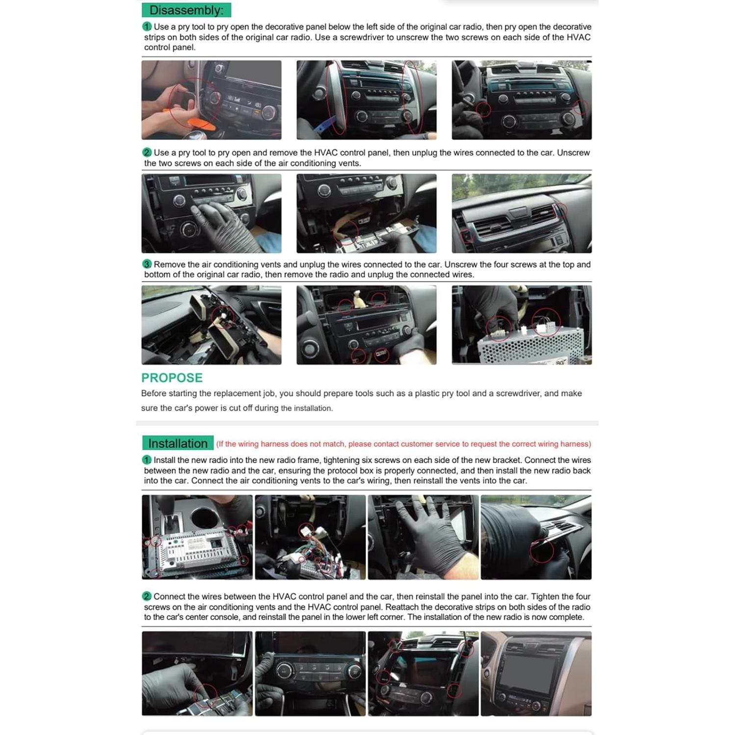 Estéreo de Radio Podofo para Nissan Altima 2013-2018 9"