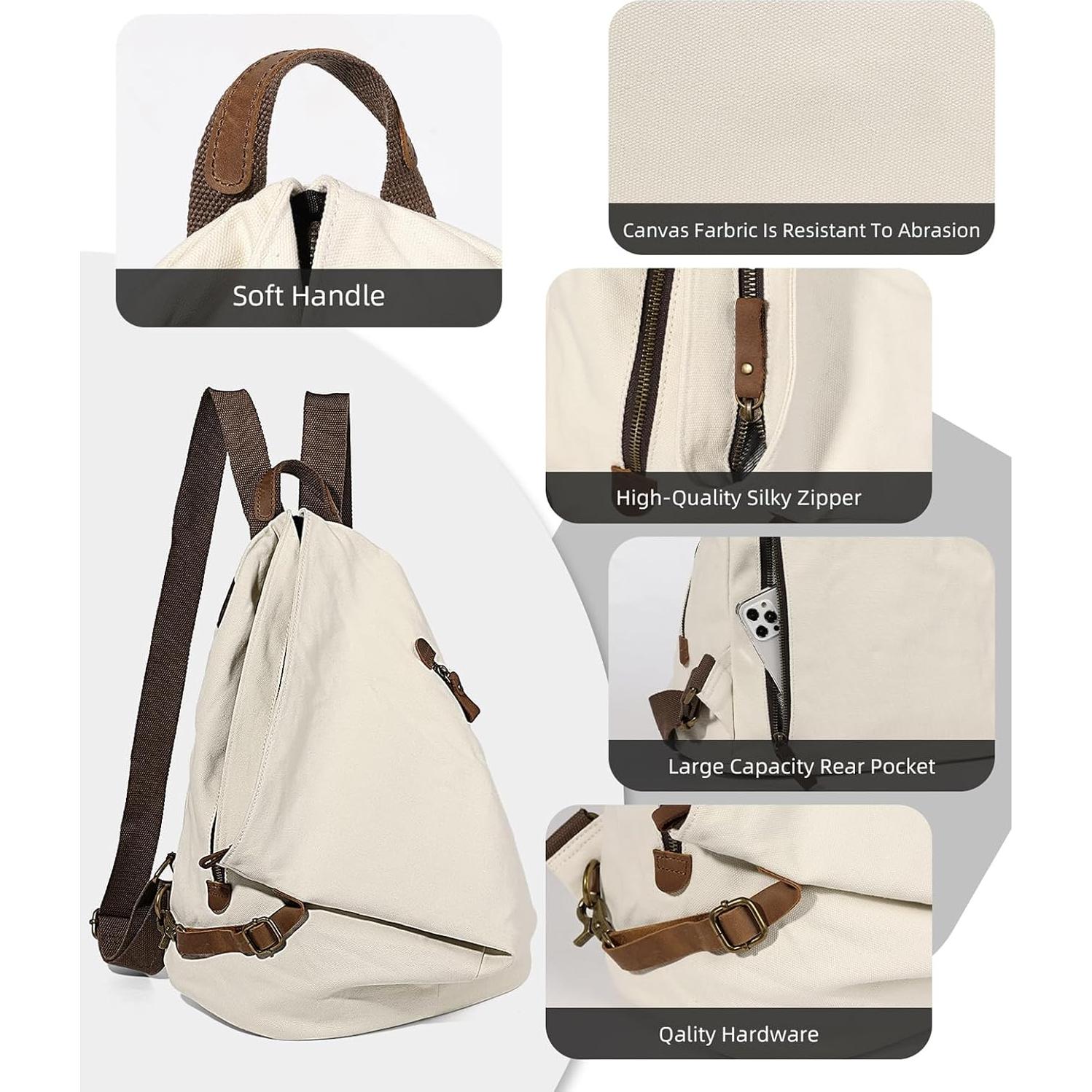Mochila Vintage de Lona KL928 - Grande Casual Unisex 33x17x38cm