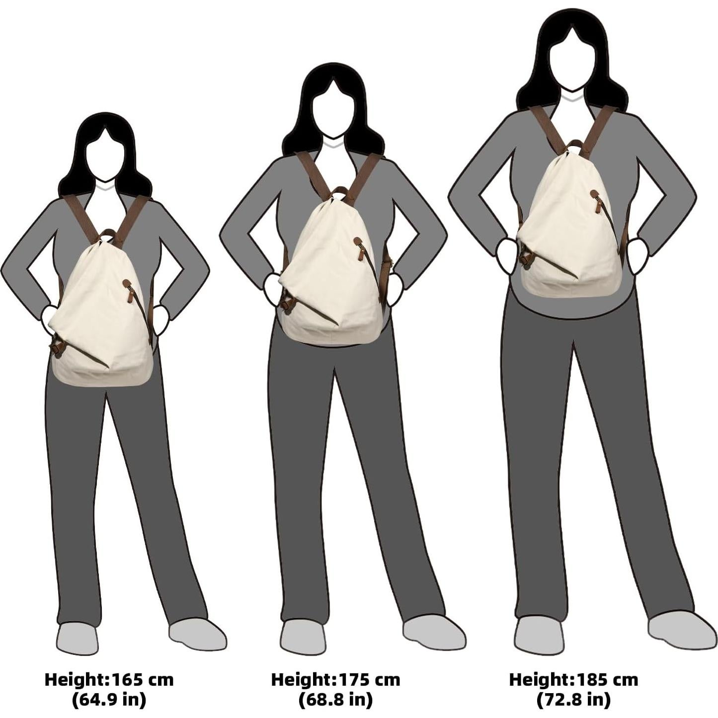 Mochila Vintage de Lona KL928 - Grande Casual Unisex 33x17x38cm